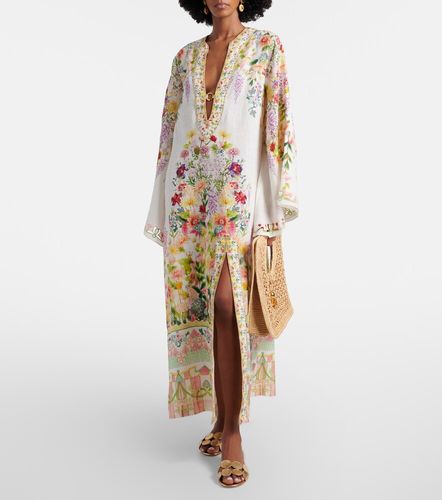Camilla Cutout floral linen kaftan - Camilla - Modalova