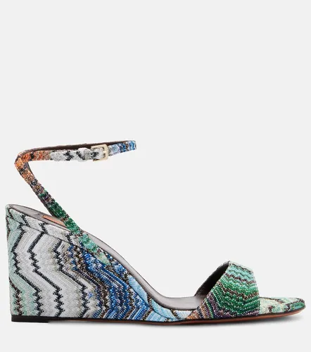 Missoni Julia Zigzag lame wedges - Missoni - Modalova