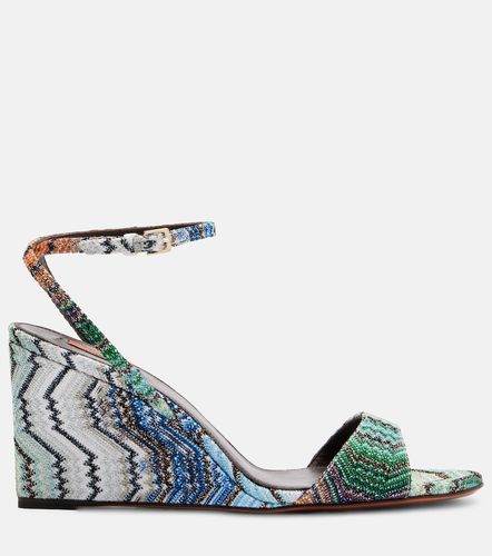Sandali Julia con lamé e zeppa a zig zag - Missoni - Modalova