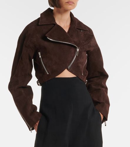 Alaïa Giacca biker cropped in suede - Alaia - Modalova