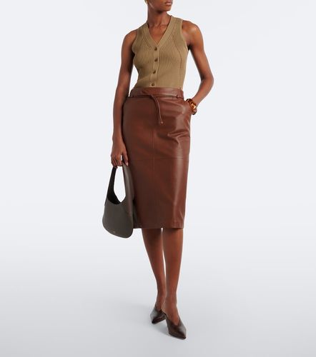 Max Mara Leather midi skirt - Max Mara - Modalova