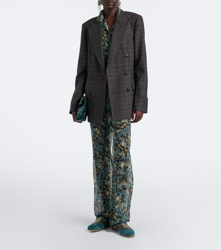 Pantaloni a gamba larga con stampa floreale - Dries Van Noten - Modalova