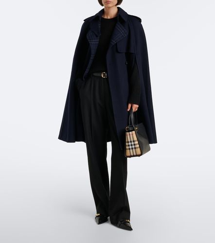 Check belted wool cape - Burberry - Modalova