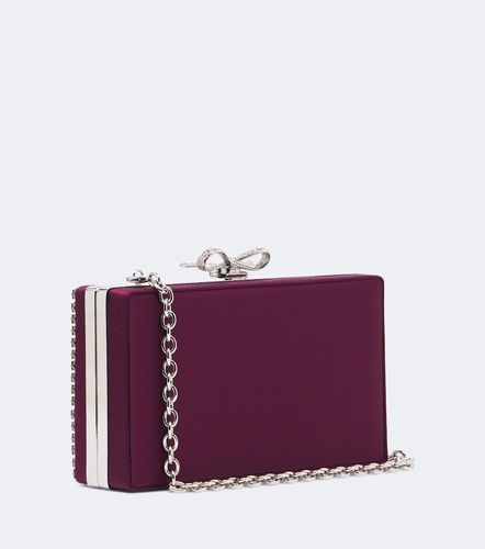 Clutch in raso con cristalli - Self-Portrait - Modalova
