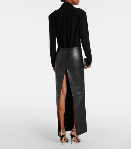 Monot Low-rise leather maxi skirt - Monot - Modalova