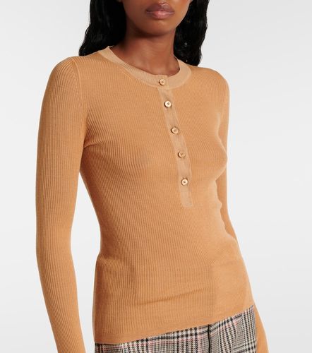 Chloe Ribbed-knit wool Henley shirt - Chloe - Modalova
