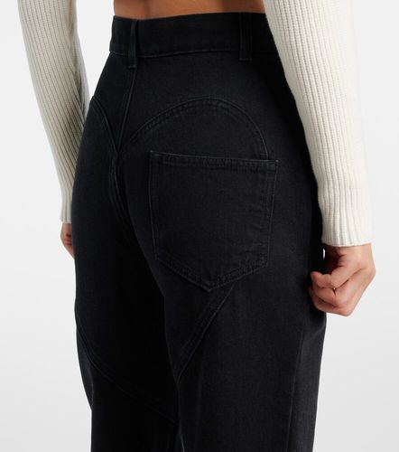 Jeans a gamba larga con cristalli - Area - Modalova