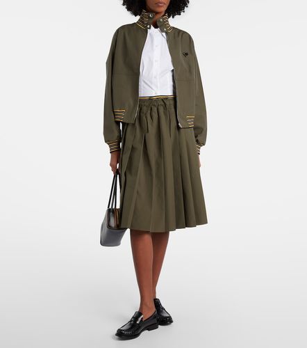 Falda midi de popelín plisada - Prada - Modalova