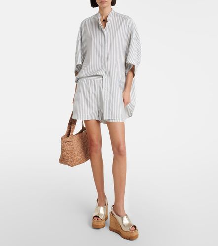Shorts in seta e lana a righe - Stella McCartney - Modalova