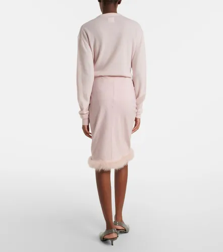 Soft Vibes feather-trimmed midi skirt - Dorothee Schumacher - Modalova