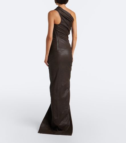 One-Shoulder-Robe Athena aus Leder - Rick Owens - Modalova