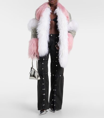 The Attico Lederjacke mit Shearling - The Attico - Modalova