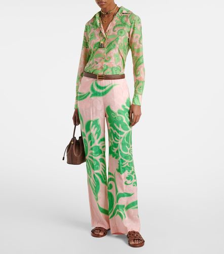 Camicia in cotone e seta con stampa - Etro - Modalova
