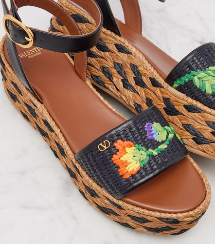 Espadrillas Bribri in rafia e pelle - Valentino Garavani - Modalova