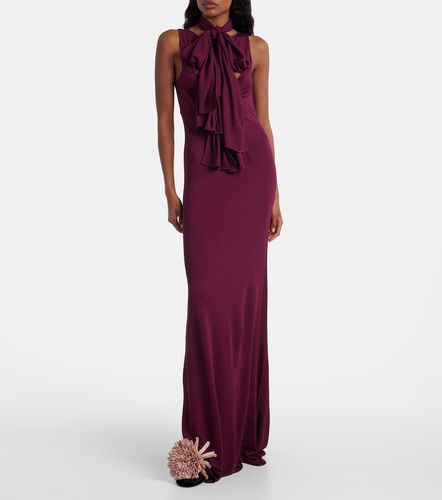 Alaïa Abito lungo in jersey con fiocco - Alaia - Modalova