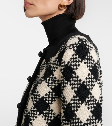 Checked ruffled tweed jacket - Valentino - Modalova