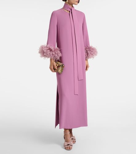 Abito lungo in Cady Couture con piume - Valentino Garavani - Modalova
