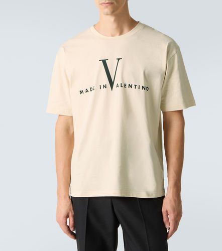 Camiseta de jersey de algodón con logo - Valentino - Modalova
