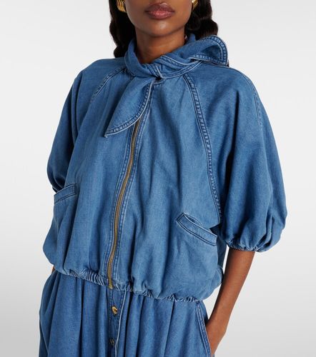 Patou Tie-neck denim jacket - Patou - Modalova