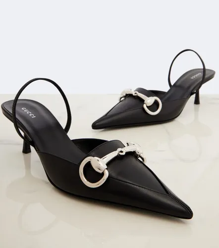 Boulevard leather slingback pumps - Gucci - Modalova
