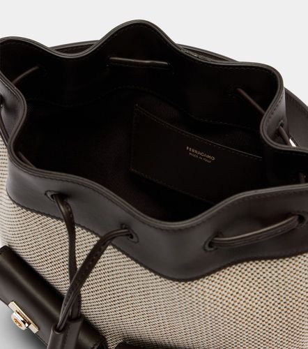 Borsa a secchiello Harley Mini in tela - Ferragamo - Modalova