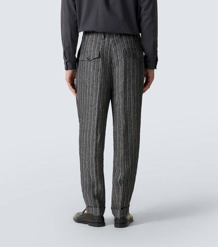 Chalk stripe linen suit - Brunello Cucinelli - Modalova