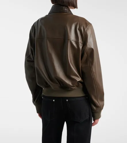 Intrecciato leather blouson jacket - Bottega Veneta - Modalova