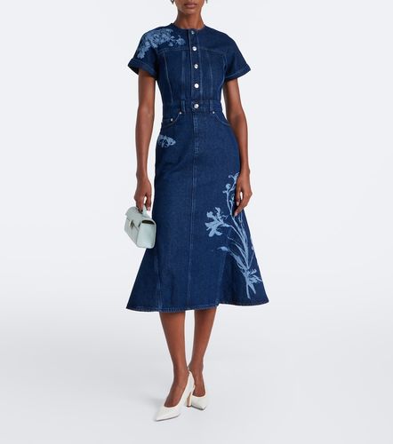 Erdem Printed denim midi dress - Erdem - Modalova