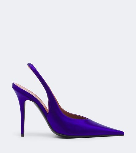 Slingback-Pumps Anok aus Satin - Amina Muaddi - Modalova