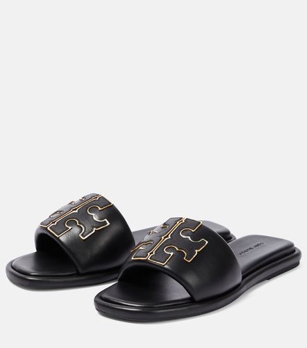 Tory Burch Double T leather slides - Tory Burch - Modalova
