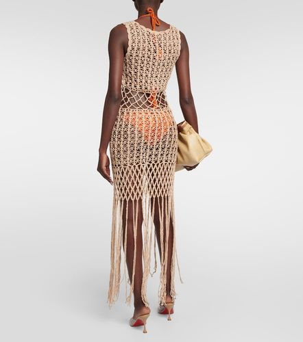 Vestido midi de croché con flecos - Anna Kosturova - Modalova