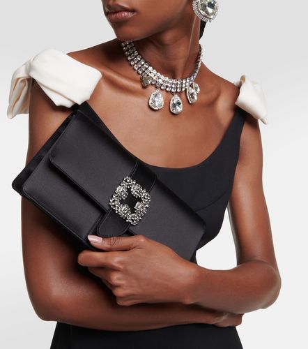 Capri embellished satin clutch - Manolo Blahnik - Modalova