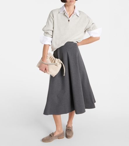 Falda midi mezcla de algodón - Brunello Cucinelli - Modalova