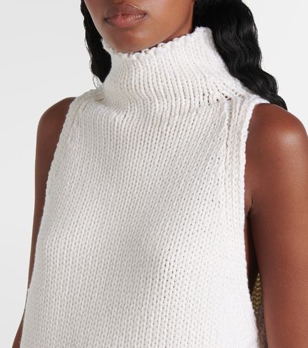 Alaïa Top de cuello alto de lana con capa - Alaia - Modalova