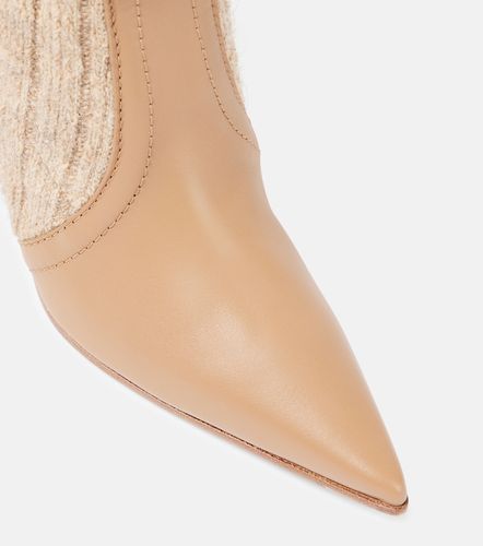 Leather-trimmed knee-high boots - Gianvito Rossi - Modalova