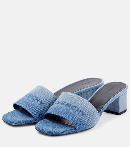 Givenchy Mules de denim con logo - Givenchy - Modalova