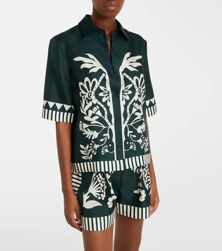 Camisa Émeraude de sarga de seda estampada - Eres - Modalova