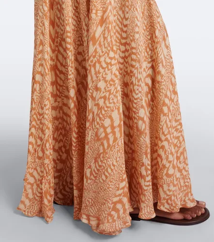 Vestido de cóctel de seda estampado - Johanna Ortiz - Modalova