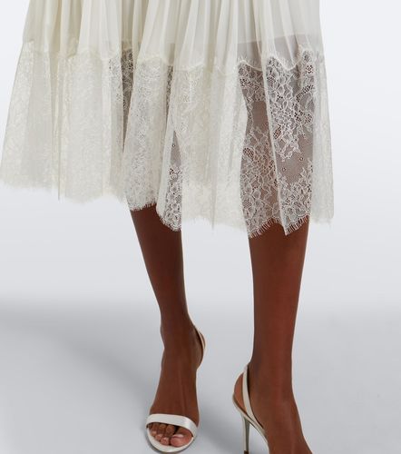 Abito midi in bouclé e chiffon - Self-Portrait - Modalova