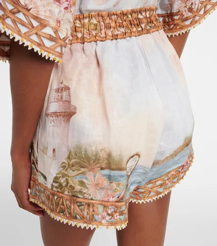 Mahon printed linen shorts - Zimmermann - Modalova