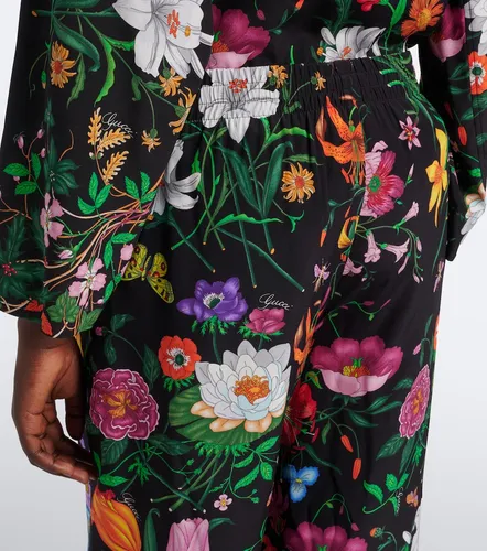 Palazzohose Flora aus Seidentwill - Gucci - Modalova