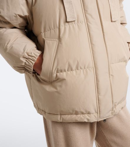 Hooded cotton-blend down jacket - Brunello Cucinelli - Modalova