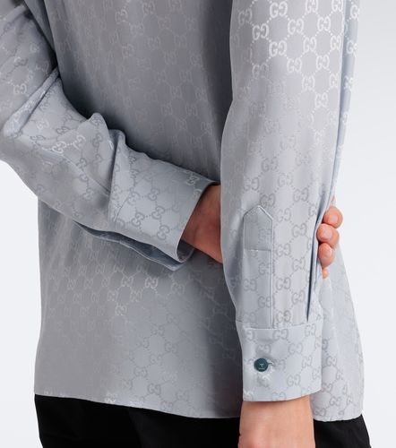 Camisa de jacquard de seda con GG - Gucci - Modalova
