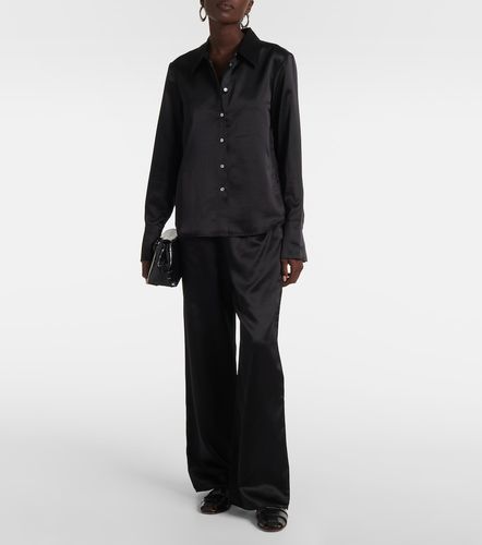 Pantaloni Austin a gamba larga in seta e lana - Asceno - Modalova