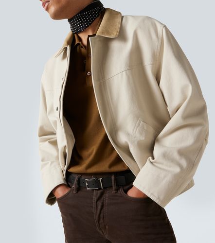 Giacca in canvas di cotone con suede - Tom Ford - Modalova