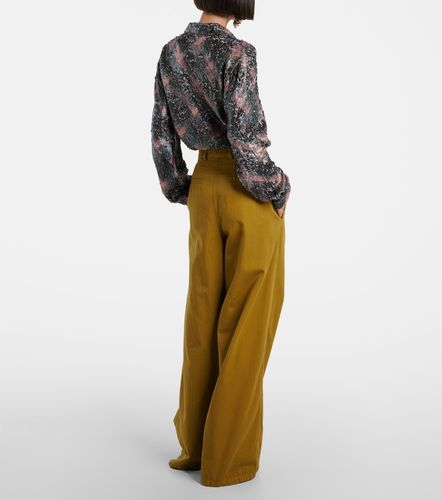 Weite High-Rise-Hose aus Baumwolle - Dries Van Noten - Modalova