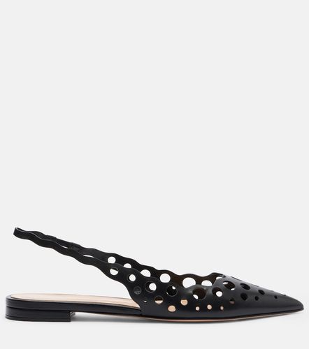Cutout leather slingback flats - Gianvito Rossi - Modalova