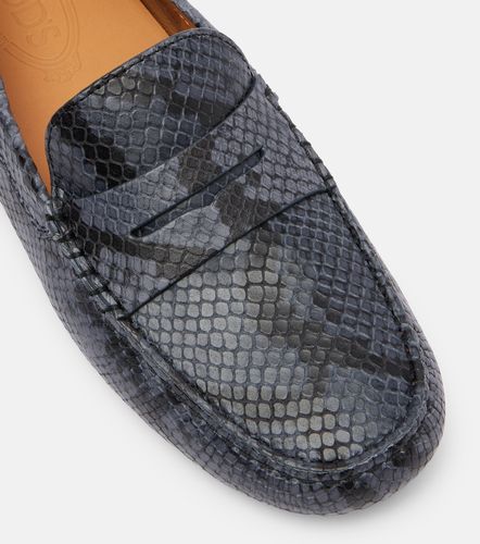 Gommino snake-effect leather driving shoes - Tod's - Modalova