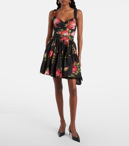 Minifalda de algodón floral - Dolce&Gabbana - Modalova