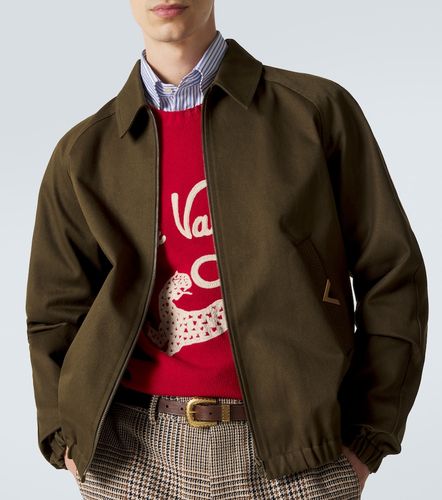Chaqueta de gabardina de algodón con VGold - Valentino Garavani - Modalova